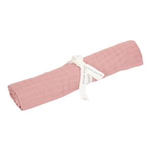 LITTLE DUTCH. Pelena Swaddle muslin Pure Pink Blush 120 x 120