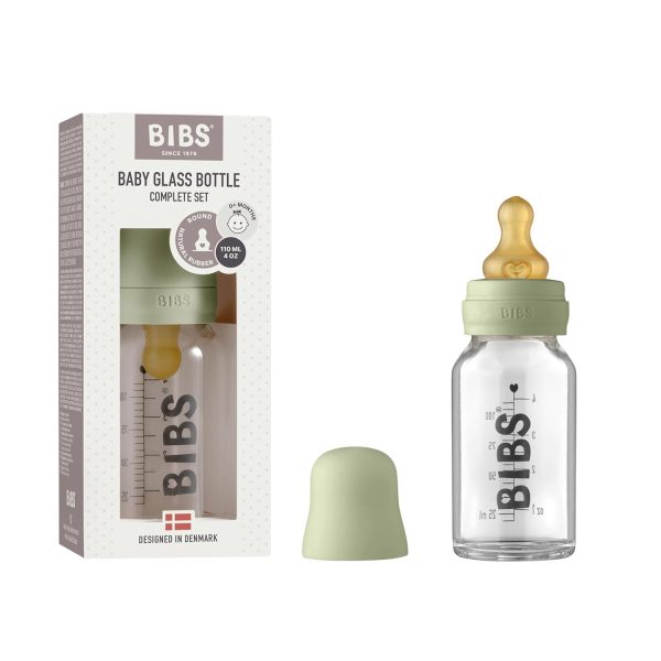 BIBS 5013250 Glass Bottle set 110 Sage