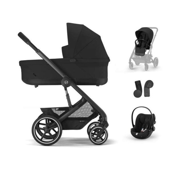 Cybex 3v1 Balios stroller bundle S set moon black 522002533, 522002619, 523001143, 520003353