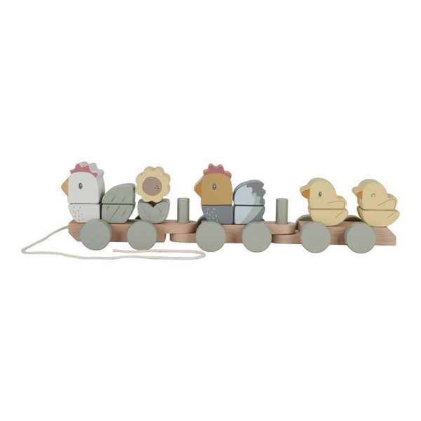 LITTLE DUTCH. Stacking Train Chicken Little Farm FSC