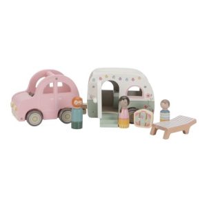 LITTLE DUTCH. Toy Car with caravan FSC