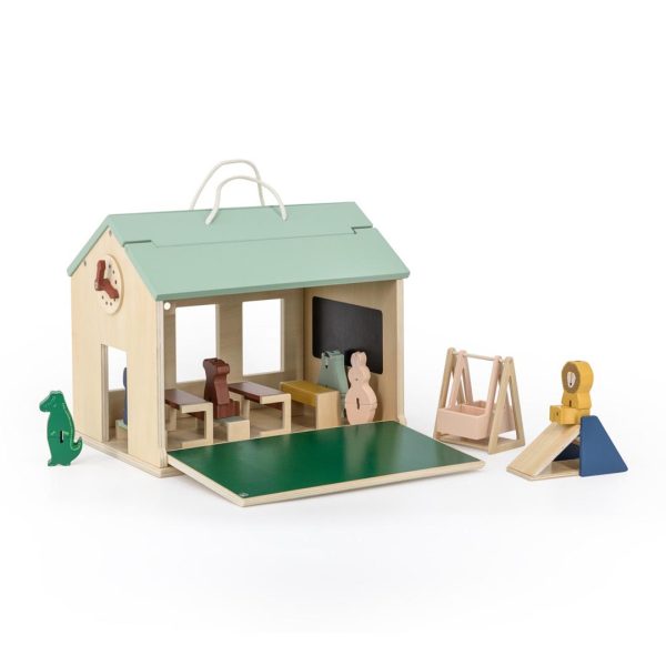 Wooden school toy