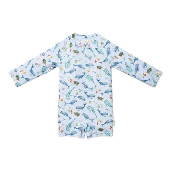 LITTLE DUTCH. Swimsuit long sleeves Ocean Sea Life Multi-colour