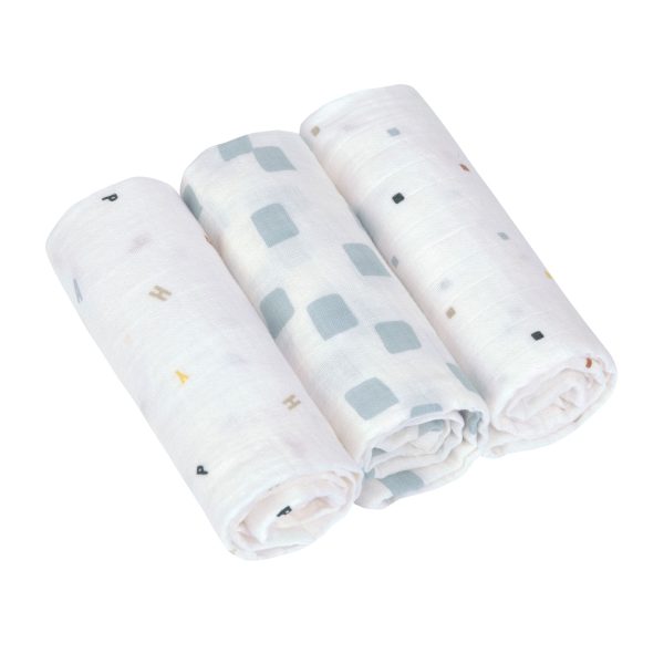 Lässig pelena & burp blanket L gots happy fruits blue 13120314013