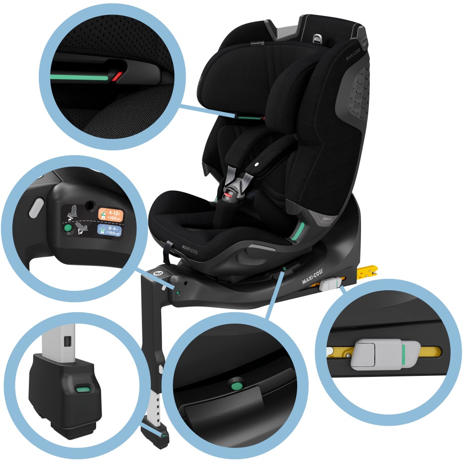 Maxi Cosi ulese per veture i-Size 40-150 cm Emerald 360 Pro authentic black 8621671110 - Image 11