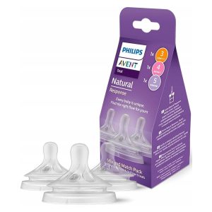 Avent SCY960/03 biberon silikoni Natural Response, multipak, Flow 3, 4, 5