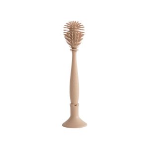 Mushie Silicone Baby Bottle Brush (Natural)