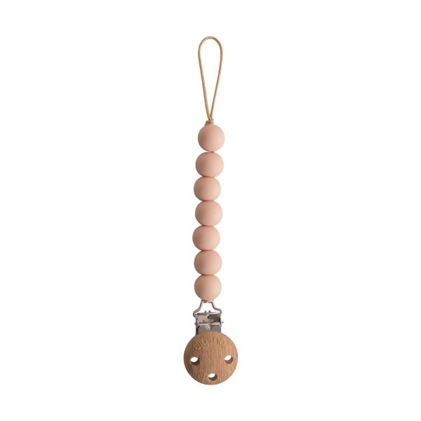 Mushie Pacifier Clips Halo Blush