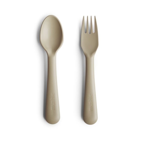 Mushie Fork & Spoon Vanilla