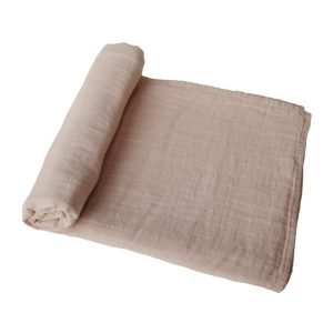 Mushie Pelena Swaddle Pale Taupe