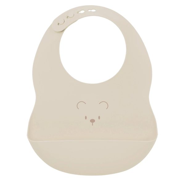 SILICON. Bib with drip tray - Silicone Clay