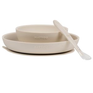 SILICON. Children Tableware Set of 3 pcs - Clay