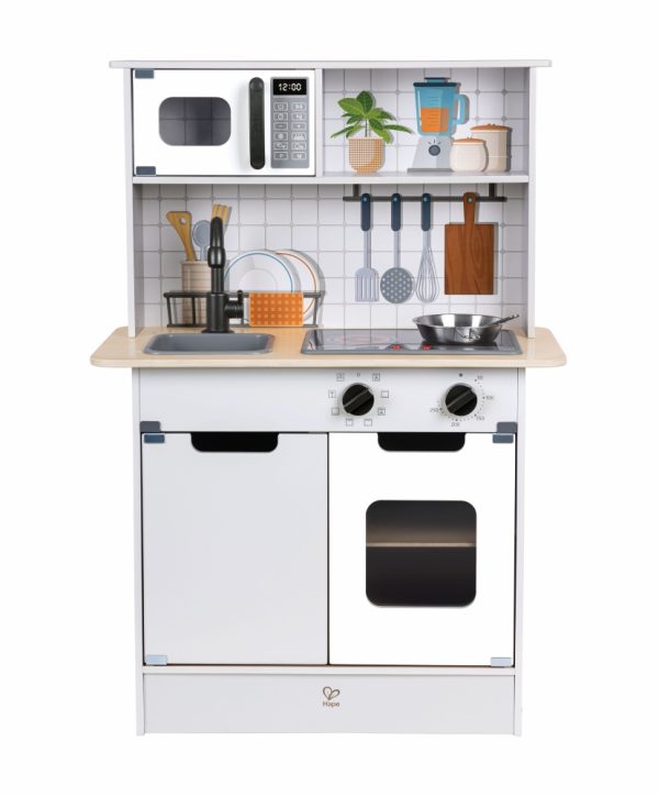 Kitchen Playset with Light & Sound, warm beige gray