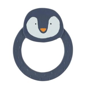 37-665 Natural rubber round teether - Mr. Penguin