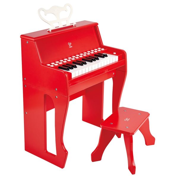 Learn with Lights Red Piano with Stool