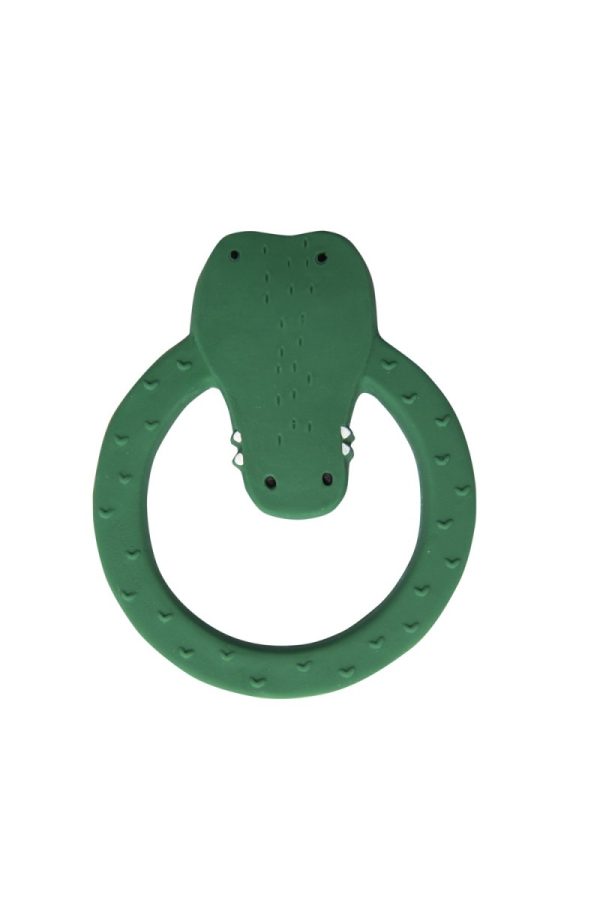 Round rubber teether Crocodile